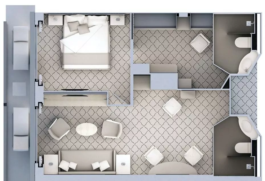 Suitendiagramm Silver Suite auf dem Expeditionsschiff Silver Cloud