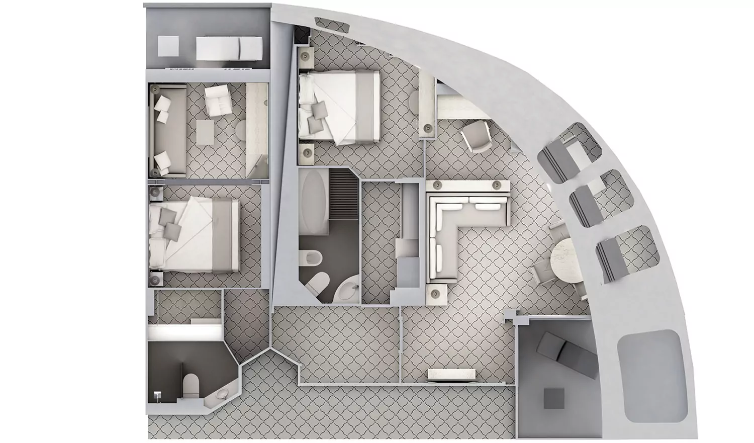 Suitendiagramm Royal Susite auf dem Expeditionsschiff Silver Cloud