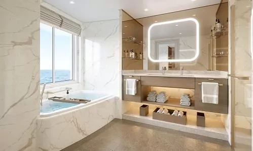 Badezimmer Grand Suite mit großem Fenster