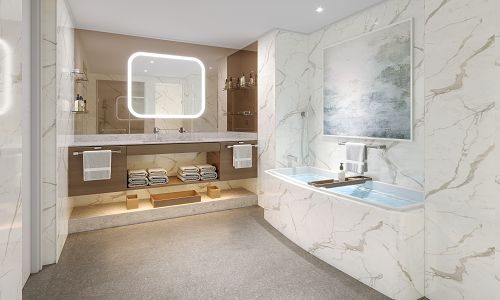 Badezimmer mit Wanne n Owner Suite