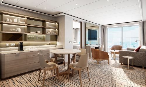 Ess- und Wohnbereich in Silver Suite