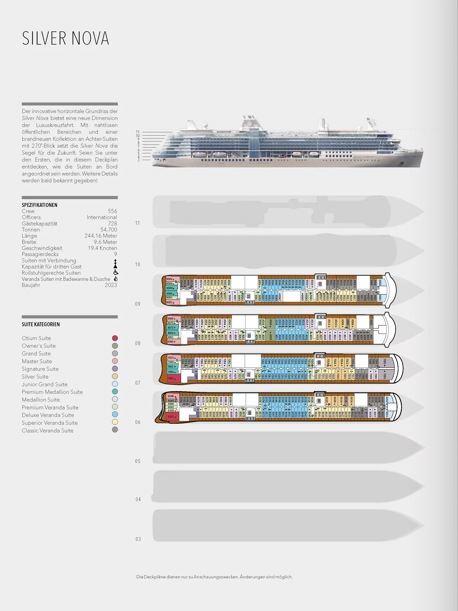 Deckpläne Silver Nova