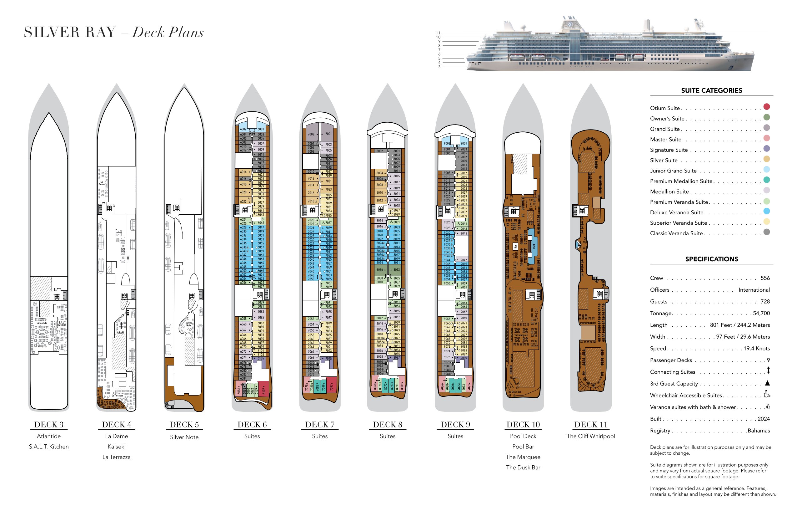 Deckpläne Silver Ray