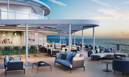 Silver Ray Desk Bar Sitzgruppen und Blick aufs Meer