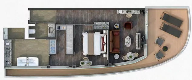 Silver Ray Suitenplan Master Suite