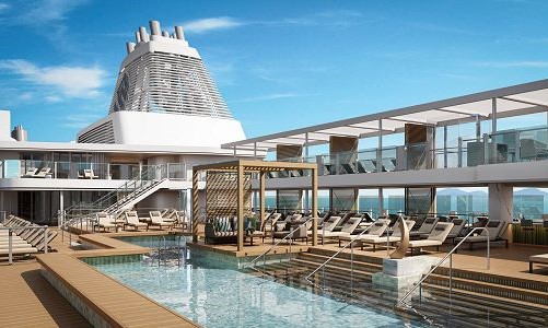 Kreuzfahrtschiff Silver Ray Pool und Liegen