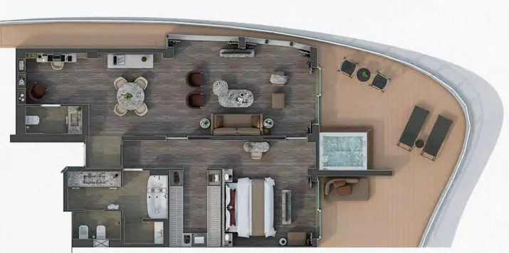 Silver Ray Suitenplan Otium Suite