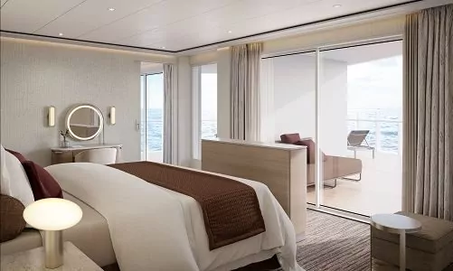 Otium Suite auf Silver Ray - Schlafzimmer und Terrasse