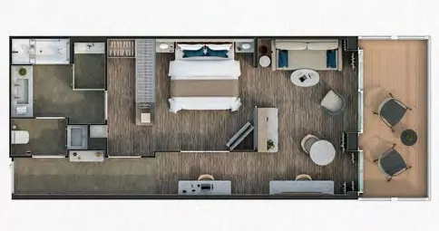 Silver Ray Suitenplan Medaillon Suite