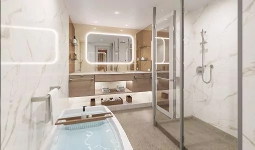 Silver Ray Badezimmer in der Silver Suite