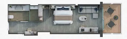 Silver Ray Suitenplan Veranda Suite