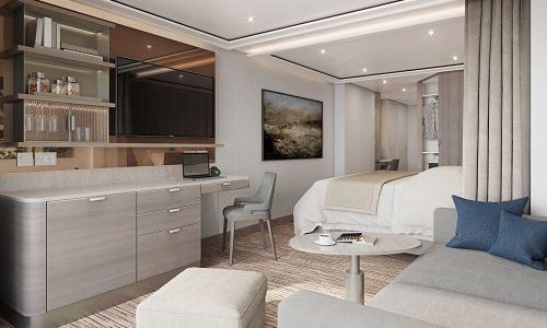 Veranda Suite Sitz- und Schlafbereich auf Silver Ray