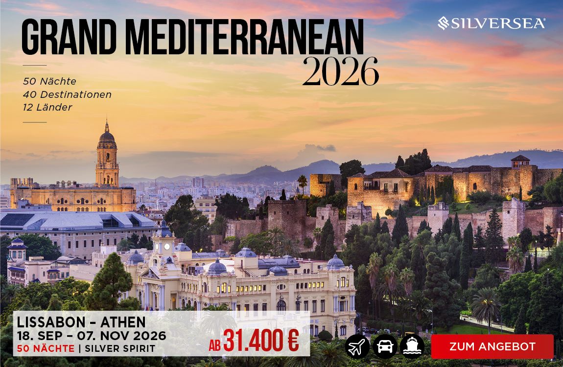 Große mediterrane Kreuzfahrt mit Silver Spirit