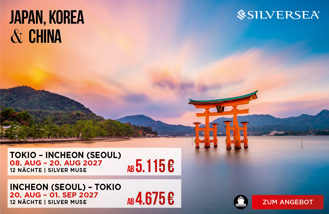 Silversea Muse Japan, Korea und China 2027