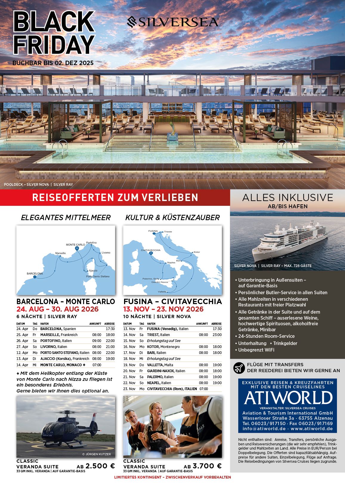 Silversea Black Friday Angebote Silver Ray, Silver Nova