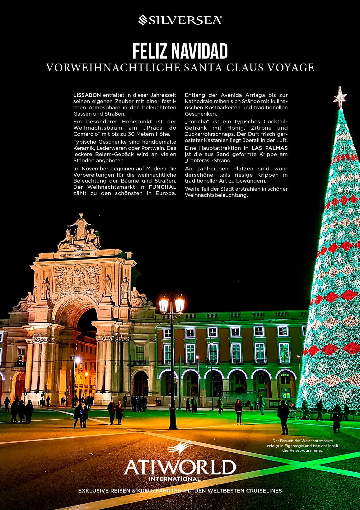 Silversea Reise vor Weihnachten Lissabon - Teneriffa