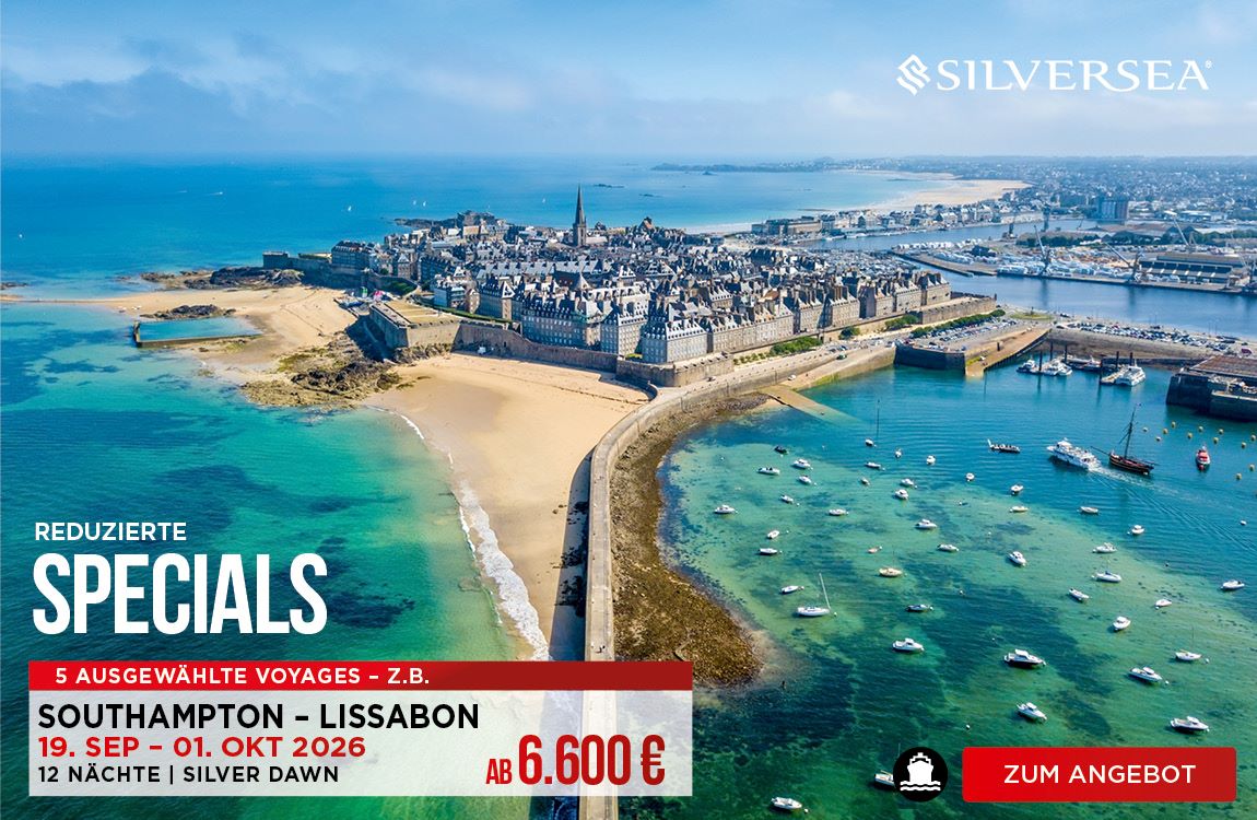 Reduzierte Specials Kreuzfahrten mit Silversea