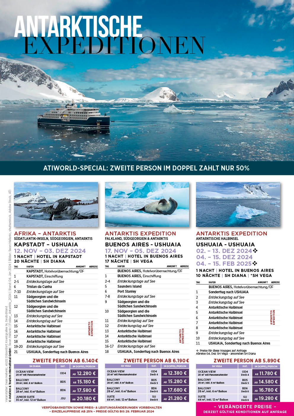 Expeditionen in die Antarktis mit Swan Hellenic