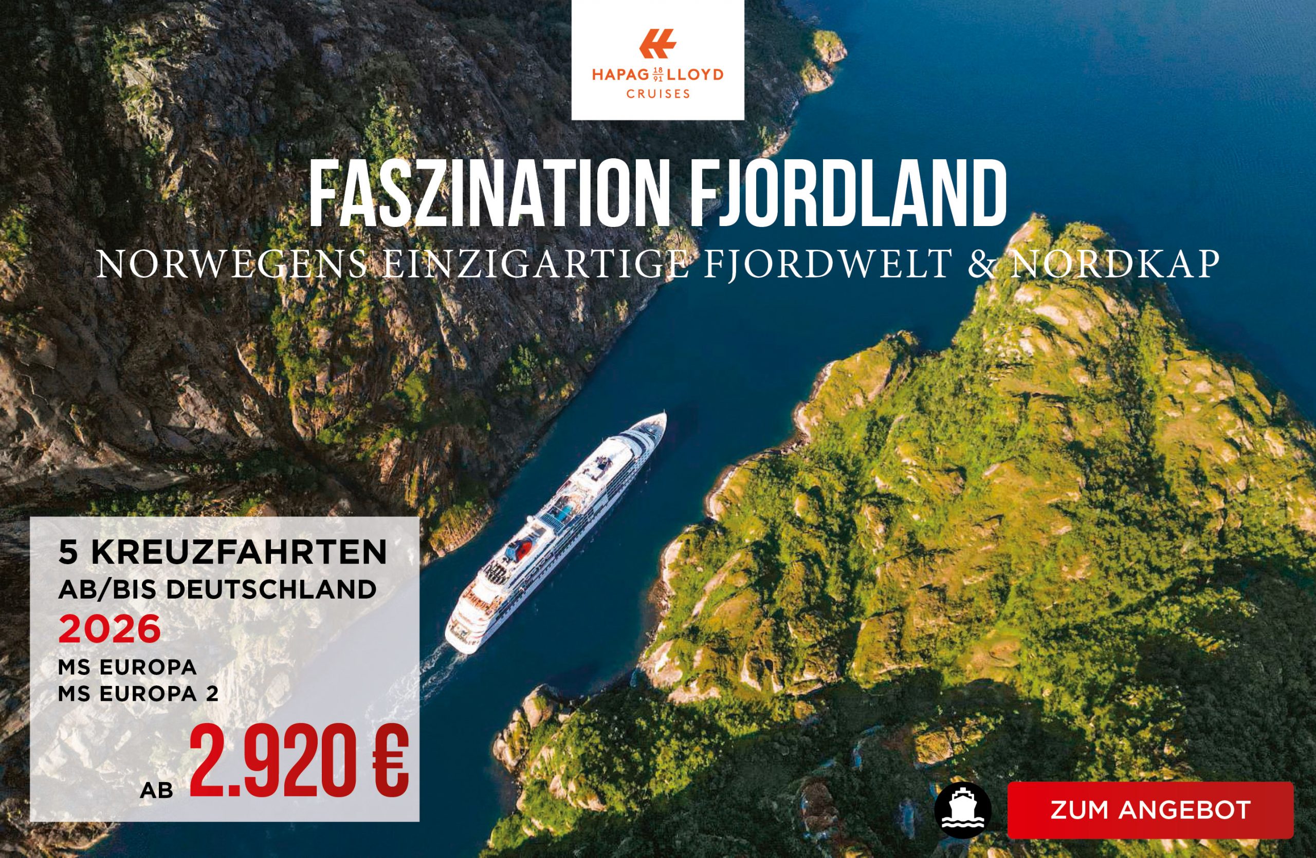 Norwegens Fjorde mit MS Europa und MS Europa 2 besuchen