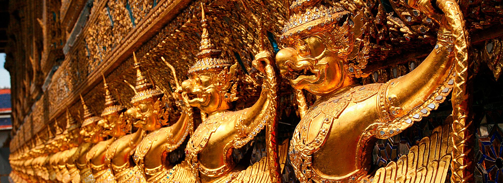 Dämonenwächter im Wat Phra Kaew Palast des Smaragd Buddha in Bangkok Thailand