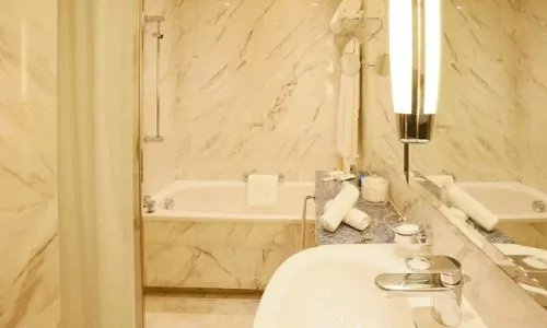 Badezimmer auf dem Apartmentschiff The World