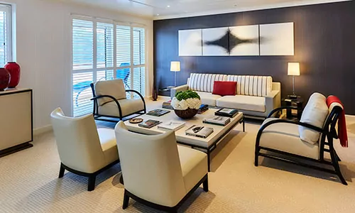 Wohnzimmer eines Apartments