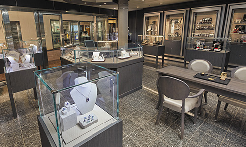 Boutique auf dem Luxuskreuzfahrtschiff Regent Seven Seas Voyager