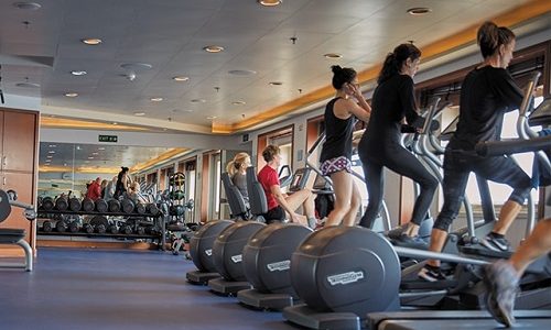 Fitnesscenter auf dem Luxuskreuzfahrtschiff Regent Seven Seas Voyager