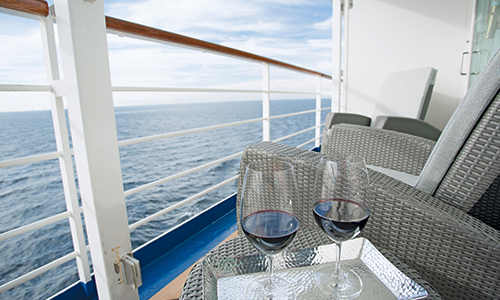 DeLuxe Veranda Suite Balkon auf der Regent Seven Seas Voyager