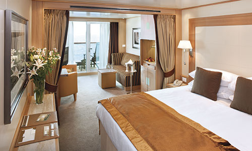 Veranda Suite auf den Luxuskreuzfahrtschiffen Seabourn Encore und Ovation