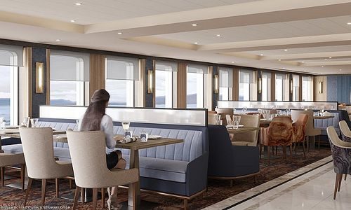 Restaurant auf dem Expeditionsschiff World Explorer von nicko cruises