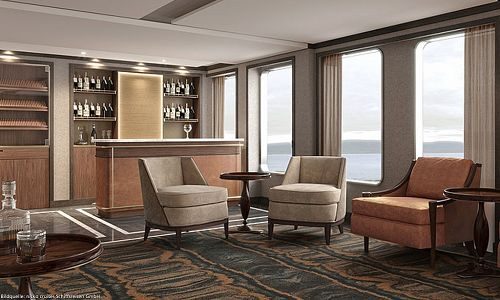 Cigar Lounge auf dem Expeditionsschiff World Explorer nicko cruises