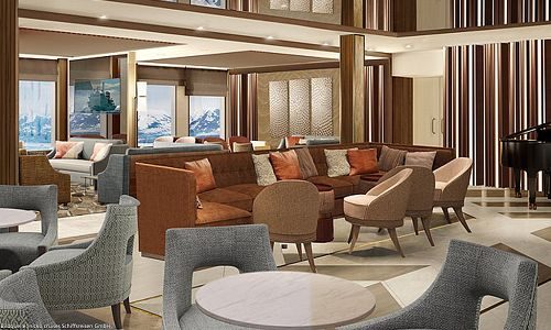 nicko cruises - Observation Lounge auf dem Expeditionsschiff World Explorer