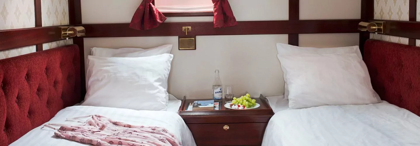 Zweibett Kabine auf dem Göta Kanalschiff M/S Diana