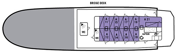 M/S Diana Deckplan Bridge Deck