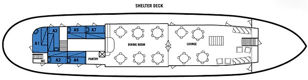 M/S Diana Deckplan Shelter Deck