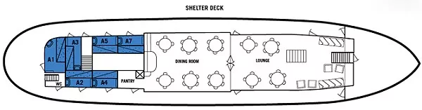 M/S Diana Deckplan Shelter Deck
