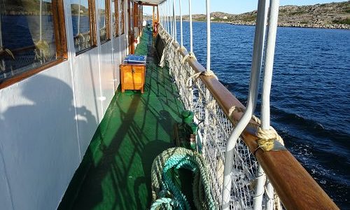 Göta Kanal Shelterdeck (Zwischendeck) rechte Schiffsseite