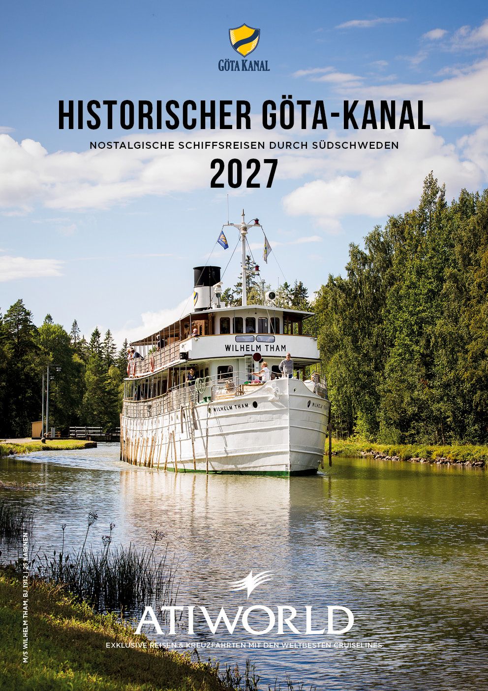 der neue Göta Kanal Katalog 2027 mit nostalgischen Schiffsreisen durch Südschweden ist da