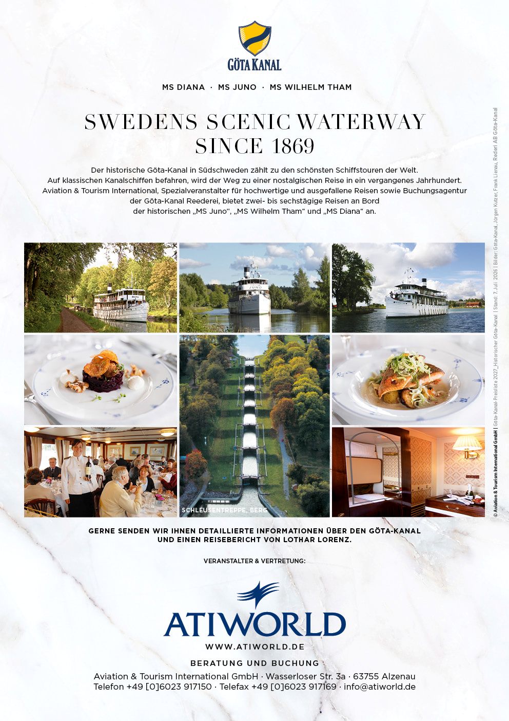 Schwedens einzigartige Wasserstraßen mit den nostalgischen Flussschiffen erleben