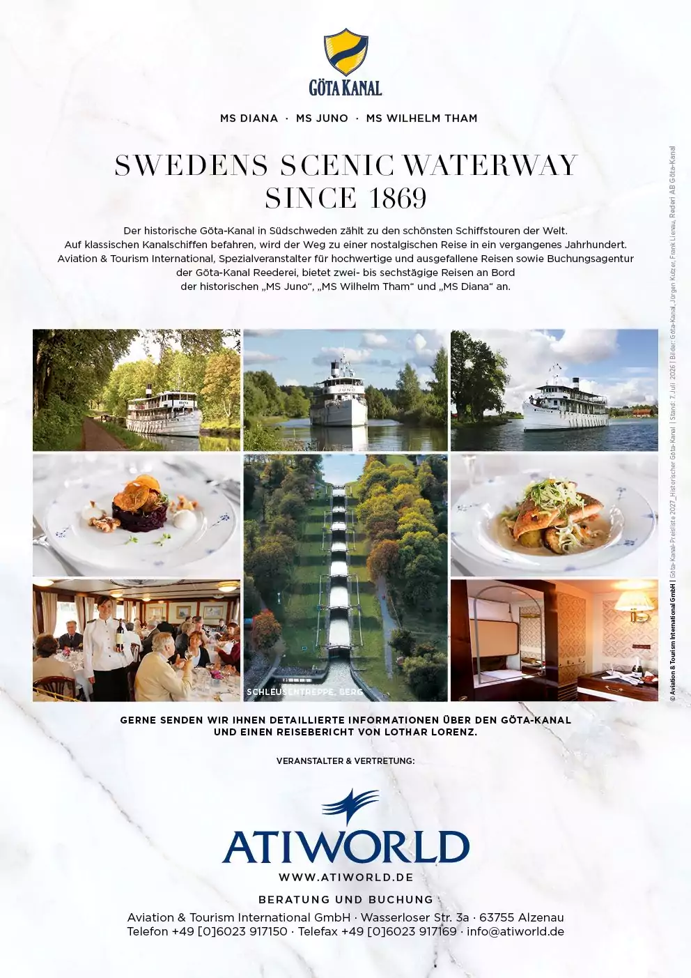 Schwedens einzigartige Wasserstraßen mit den nostalgischen Flussschiffen erleben