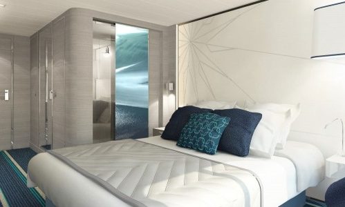 Superior Kabine auf dem Luxuskreuzfahrtschiff Le Lyrial der Reederei Ponant