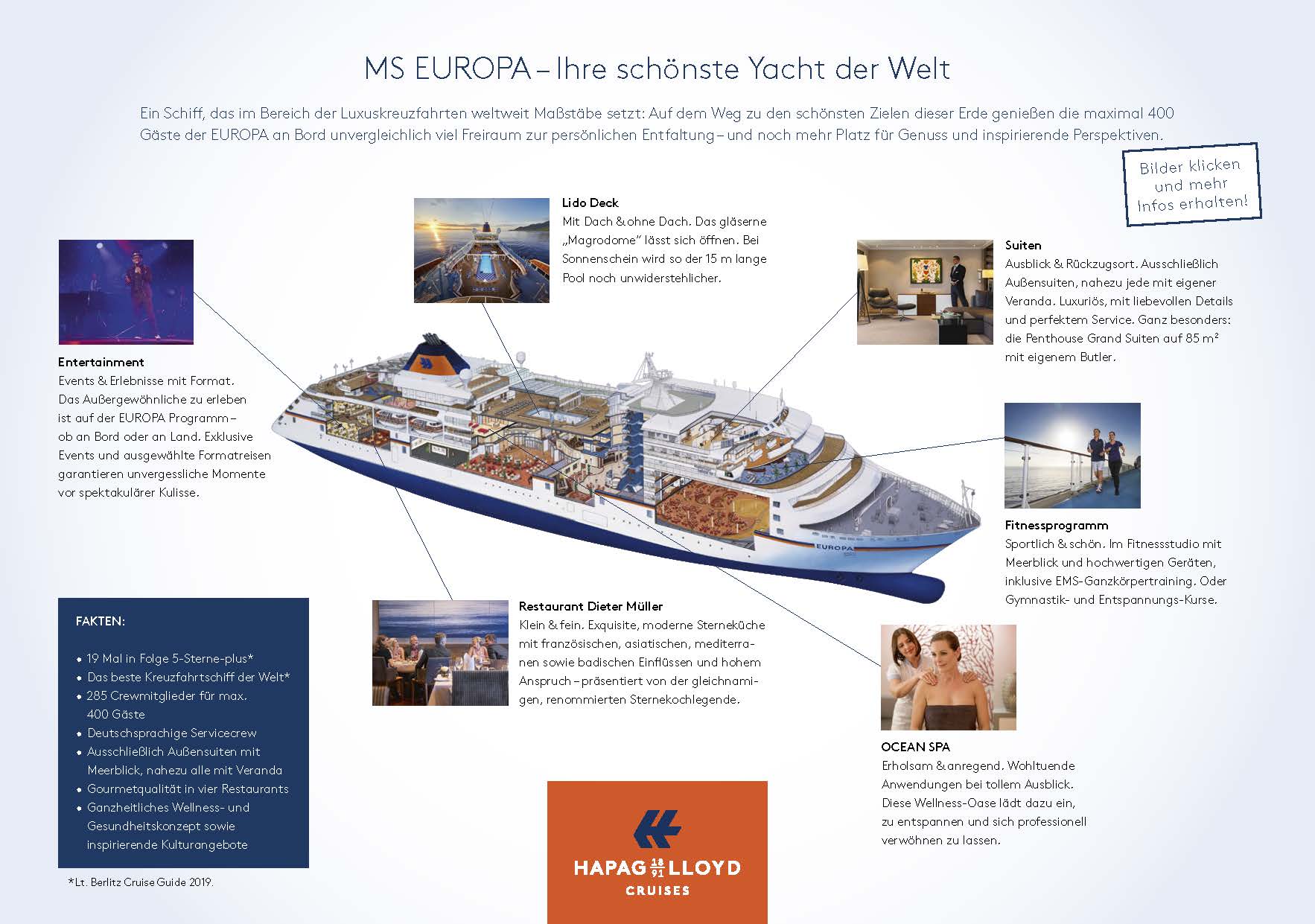 Info Schiffsübersicht MS Europa