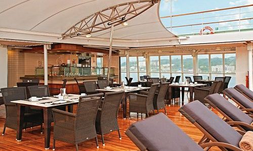 The Grill RestaurantL auf dem Expeditionsschiff Silver Cloud