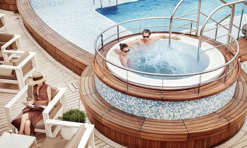 Whirlpool auf dem Luxuskreuzfahrtschiff