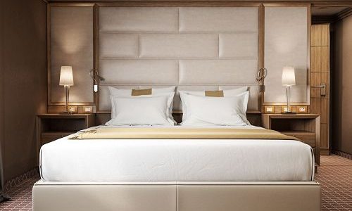 Schlafzimmer Royal und Grand Sutie auf dem Luxuskreuzfahrtschiff Silver Moon der Reederei Silversea