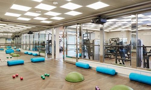 Fitnesscenter auf dem Silversea Luxuskreuzfahrtschiff Silver Muse