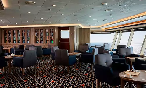 Observation Lounge auf dem Silversea Luxuskreuzfahrtschiff Silver Muse
