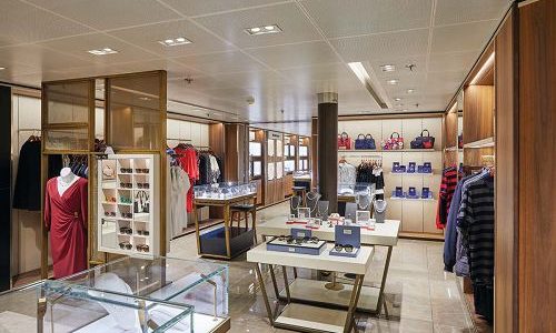 Boutique auf dem Luxuskreuzfahrtschif Silver Wind der Reederei Silversea