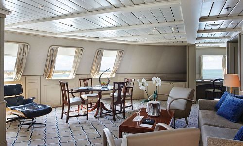Essbereich Grand Suite auf dem Luxuskreuzfahrtschif Silver Wind der Reederei Silversea